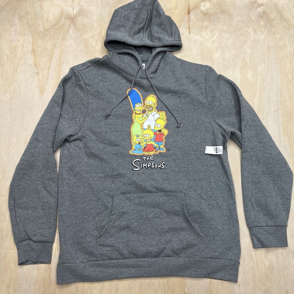 NEW XXL Tall The Simpsons Old Navy Dark Heather Gray Hoodie